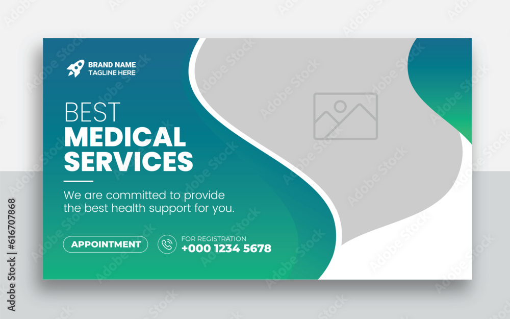 Medical healthcare youtube thumbnail and web banner template Medical Medical healthcare youtube thumbnail and web banner template Medical