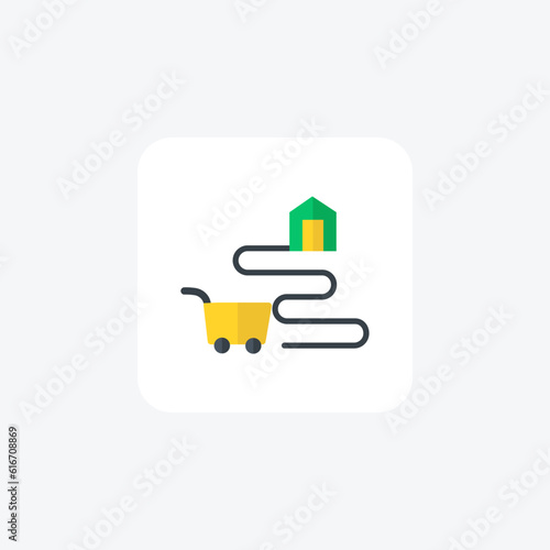 Basekt, Shopping Basket Vector Flat Icon