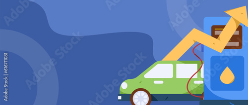 Vector internet operation hand-drawn illustration of people getting discounts for car refueling 