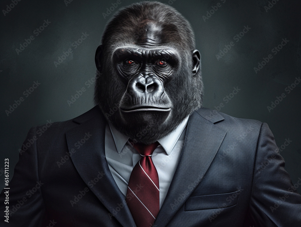 A lion wearing a suit made with generative ai - suit, commercial, animal, well dressed A lion wearing a suit made with generative ai - suit, commercial, animal, well dressed