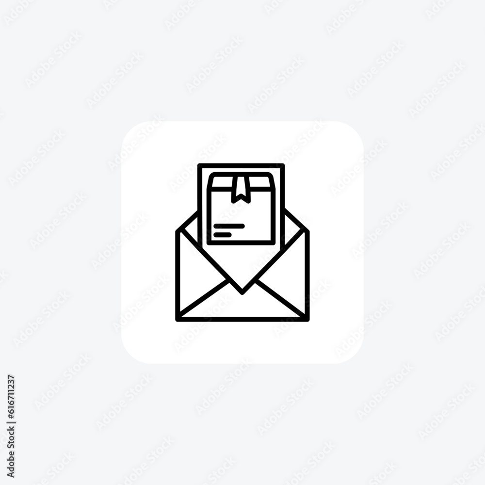 Gift Email, Gift Envelope, Prize Vector Line Icon Gift Email, Gift Envelope, Prize Vector Line Icon