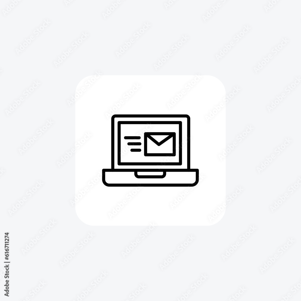 Email Received, Check Email Vector Line Icon Email Received, Check Email Vector Line Icon