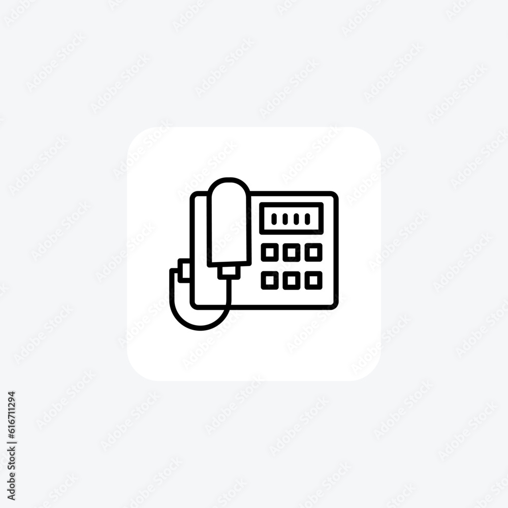 Telephone, Phone Vector Line Icon Telephone, Phone Vector Line Icon