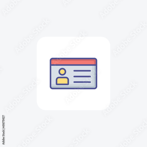 Free Download User Card, Profile, Employee Card Vector Outline Filled Icon - GFXLoad