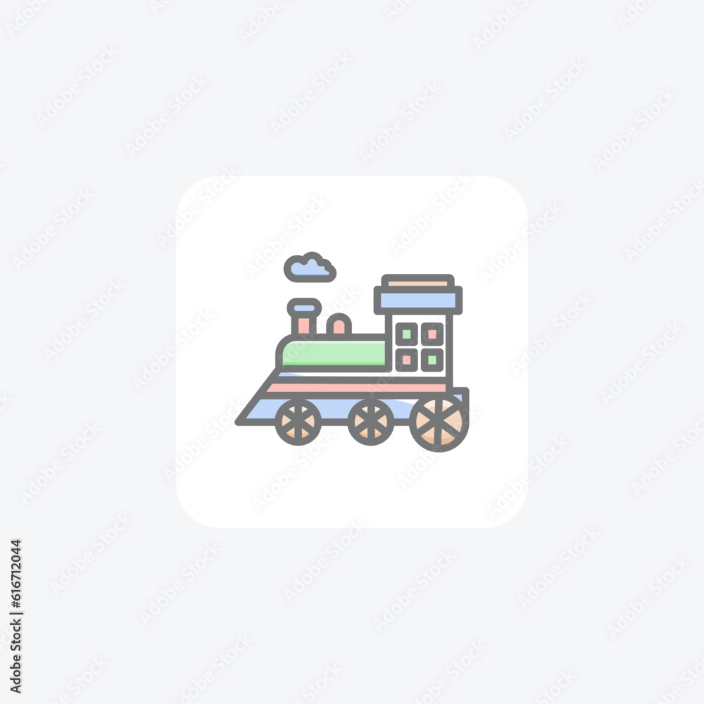 Engine, Train, Travel Vector Awesome Fill Icon Engine, Train, Travel Vector Awesome Fill Icon
