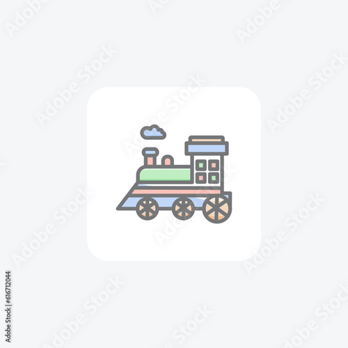 Engine, Train, Travel Vector Awesome Fill Icon