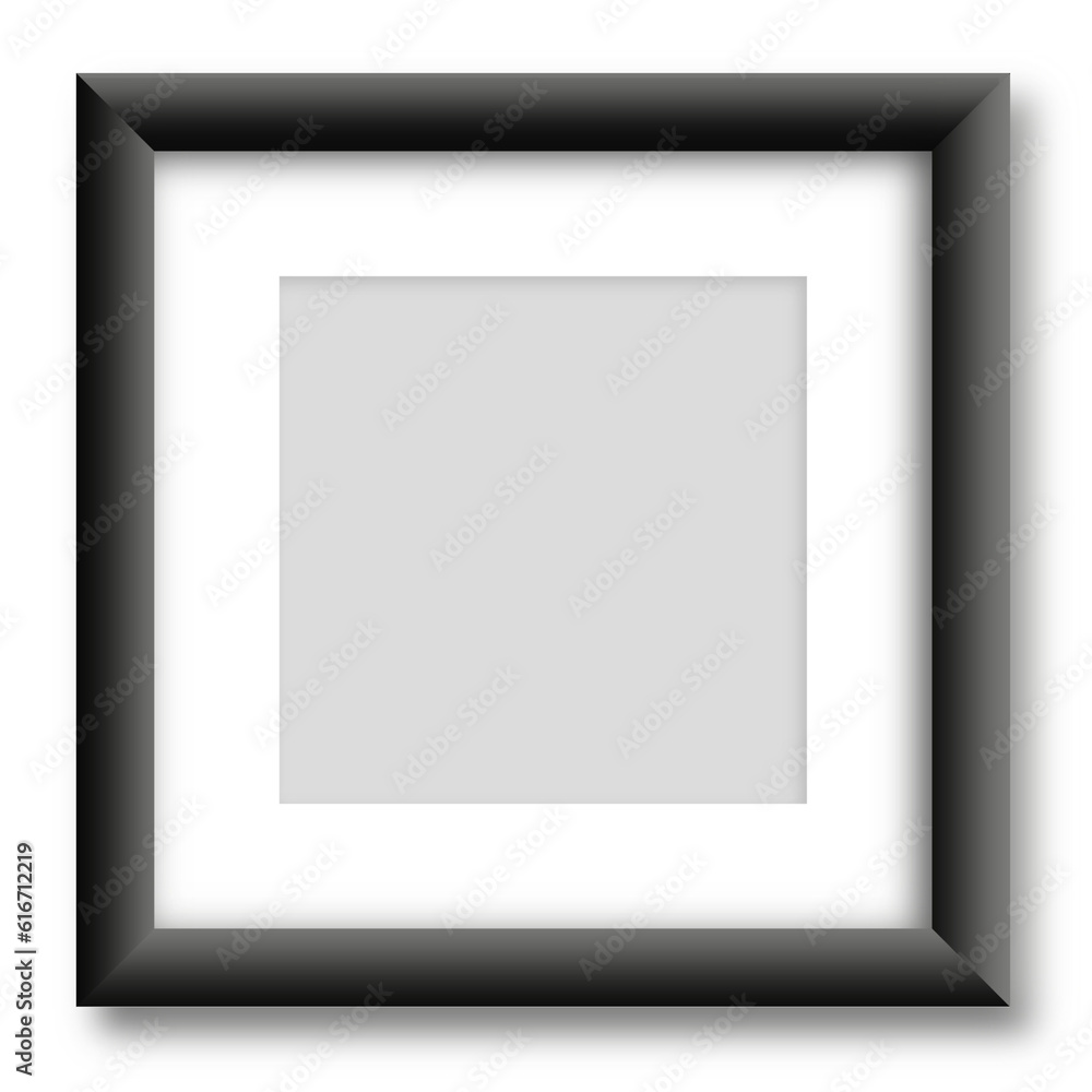 Square photo frame on wall Square photo frame on wall