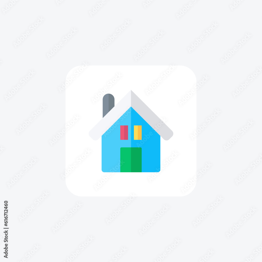 House, Real Estate, Residence, Property Vector Flat Icon House, Real Estate, Residence, Property Vector Flat Icon