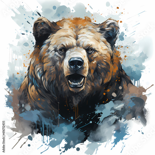 Angry Bear Illustration