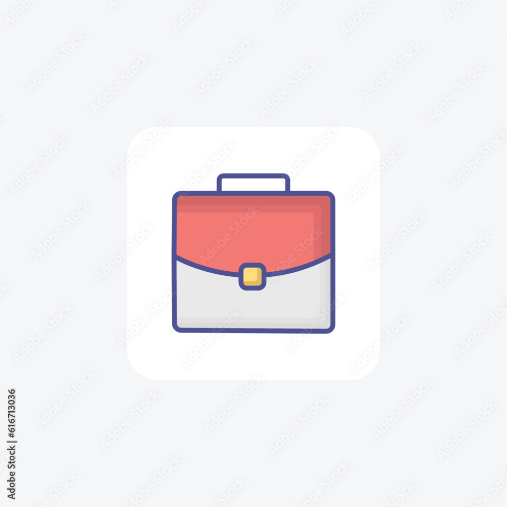 briefcase, bag Vector Outline Filled Icon briefcase, bag Vector Outline Filled Icon