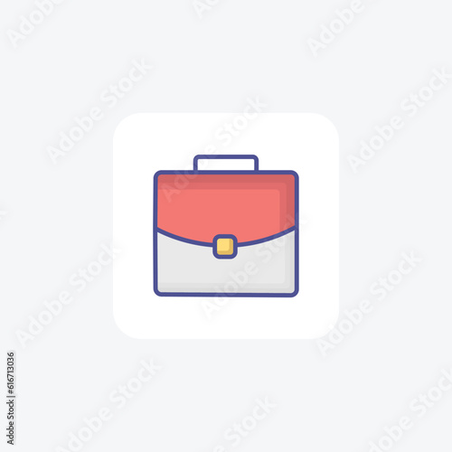 briefcase, bag Vector Outline Filled Icon