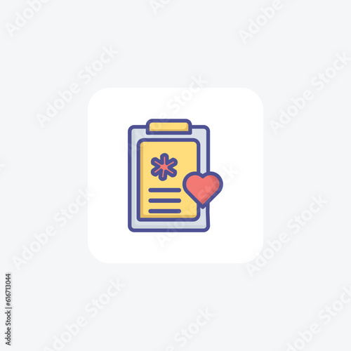 Free Download favorite documents, heart, confidential Vector Outline Filled Icon - GFXLoad