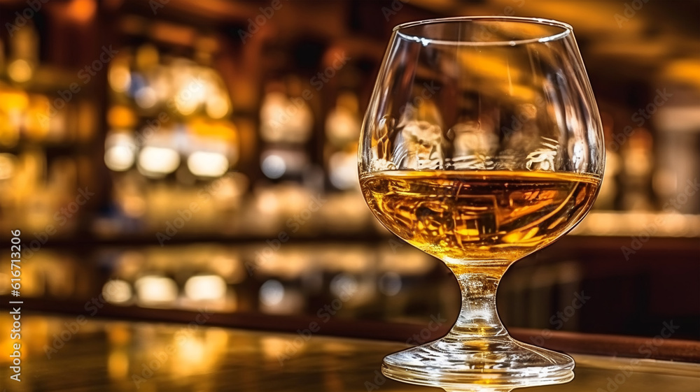 Bar Whiskey: A Glass Set Amidst Restaurant Vibes Bar Whiskey: A Glass Set Amidst Restaurant Vibes