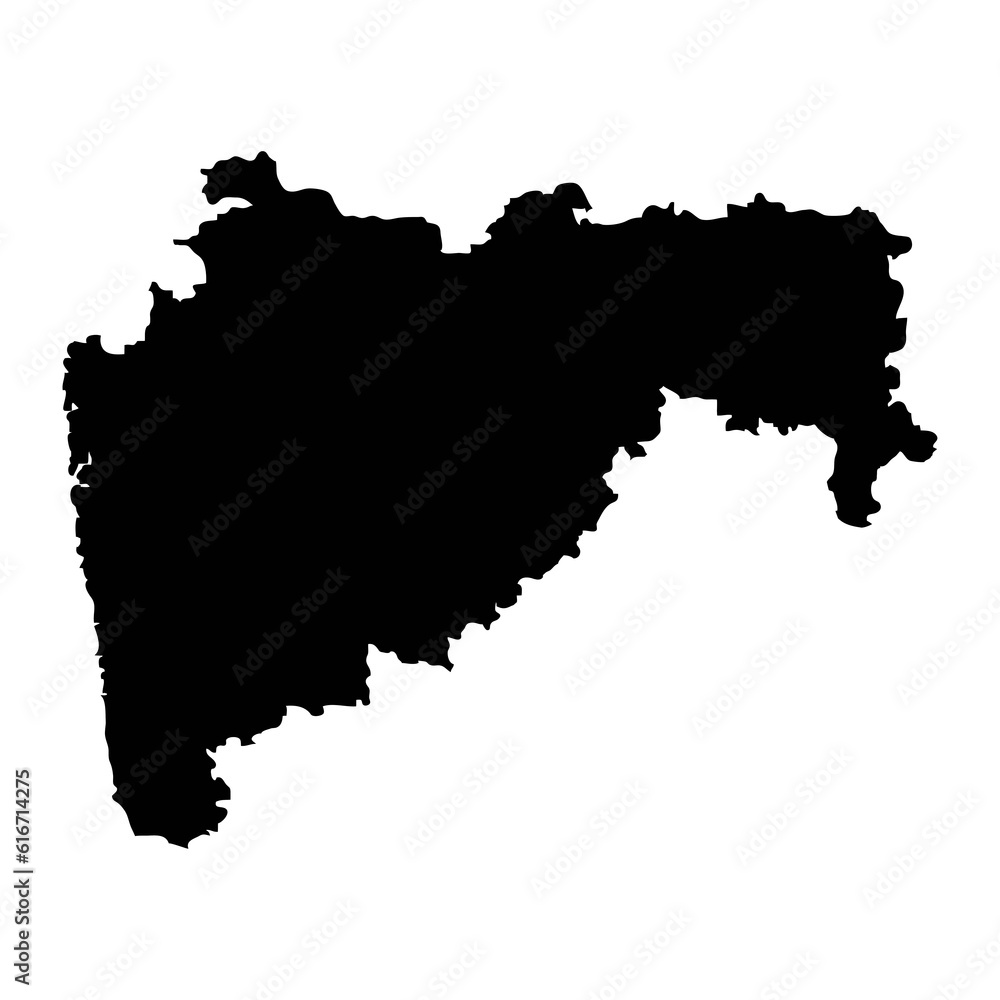 Maharashtra state map, administrative division of India. Vector illustration. Maharashtra state map, administrative division of India. Vector illustration.
