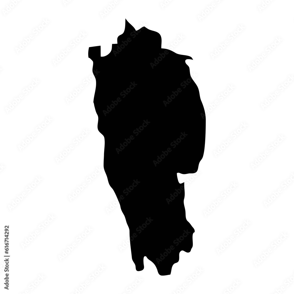 Mizoram state map, administrative division of India. Vector illustration. Mizoram state map, administrative division of India. Vector illustration.