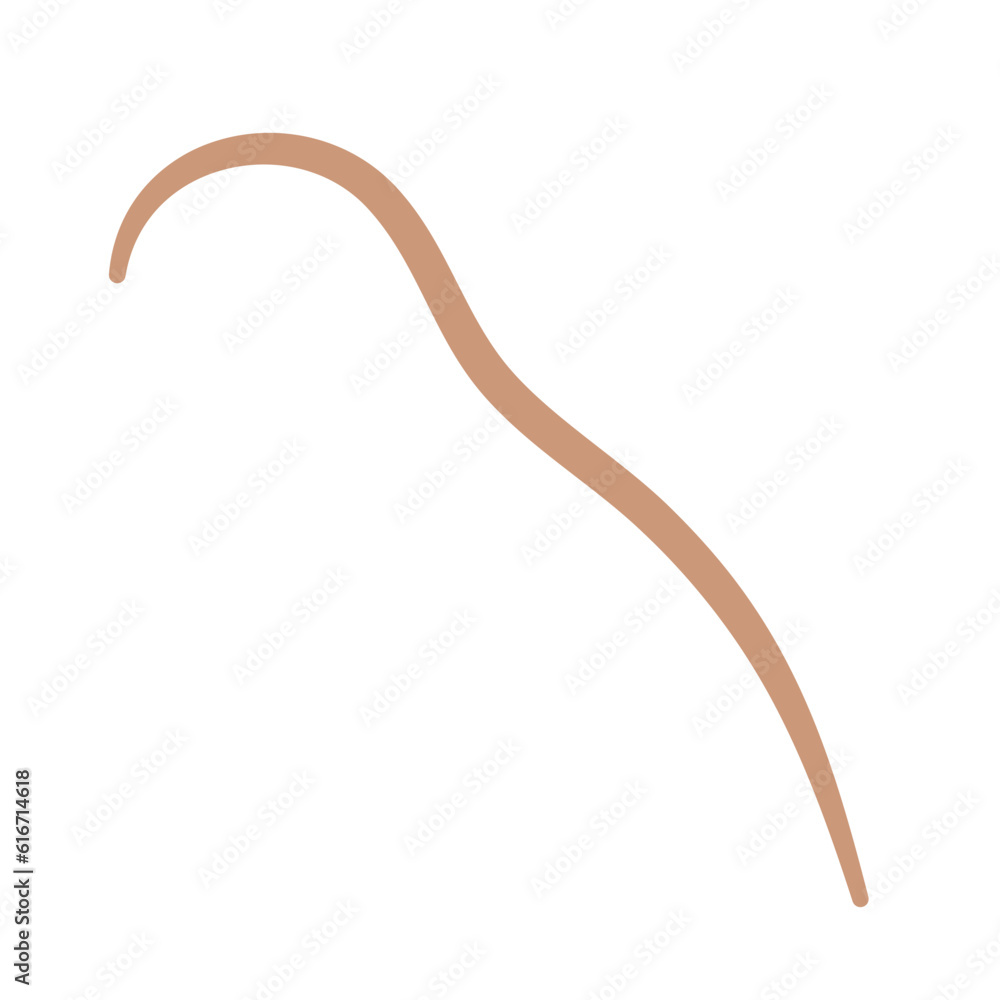 Earthworm Logo, Isolated Earthworm on White Background Earthworm Logo, Isolated Earthworm on White Background