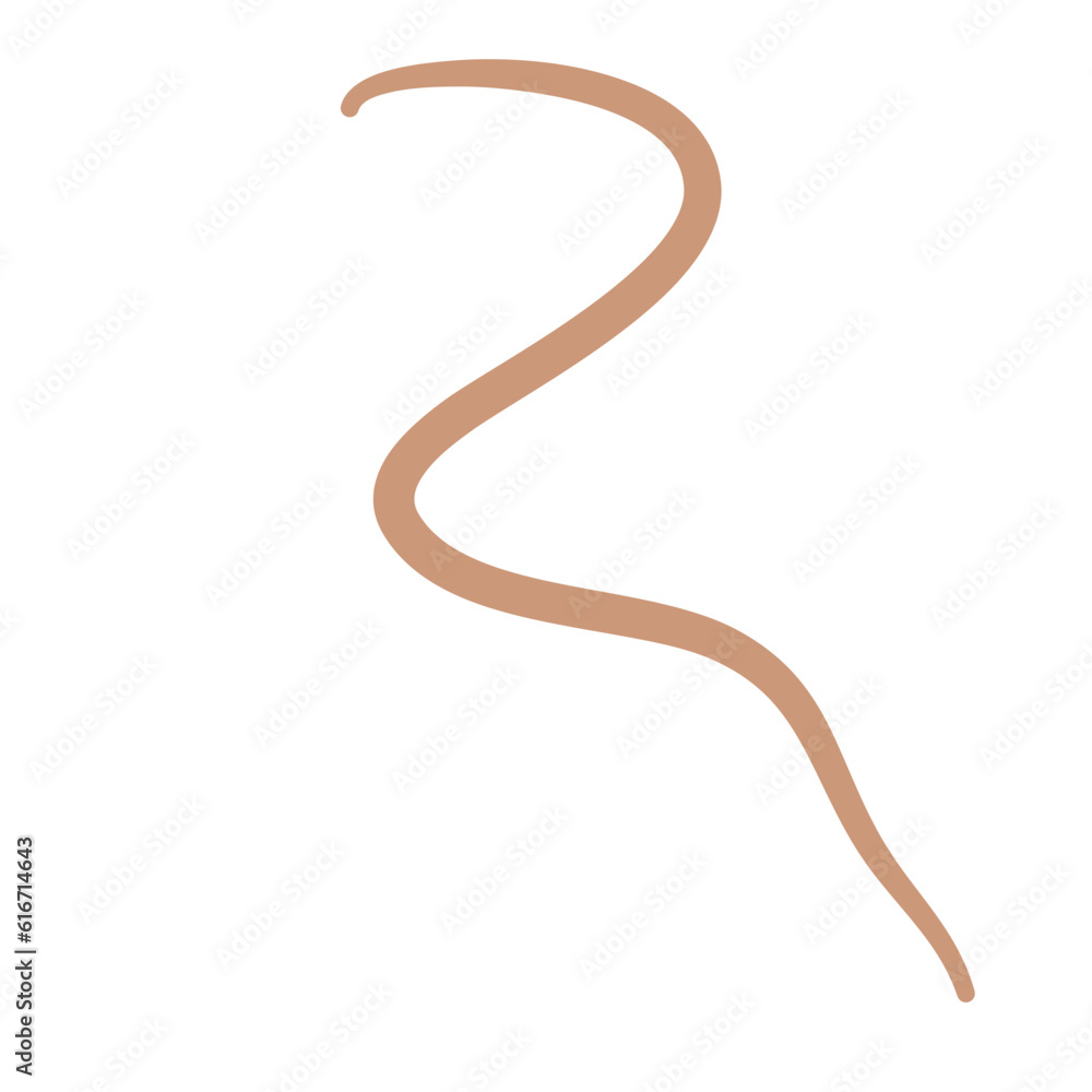 Earthworm Logo, Isolated Earthworm on White Background Earthworm Logo, Isolated Earthworm on White Background