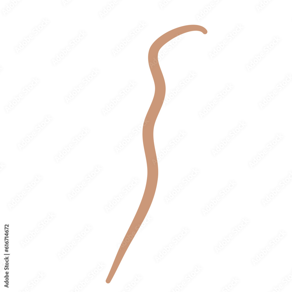 Earthworm Logo, Isolated Earthworm on White Background Earthworm Logo, Isolated Earthworm on White Background