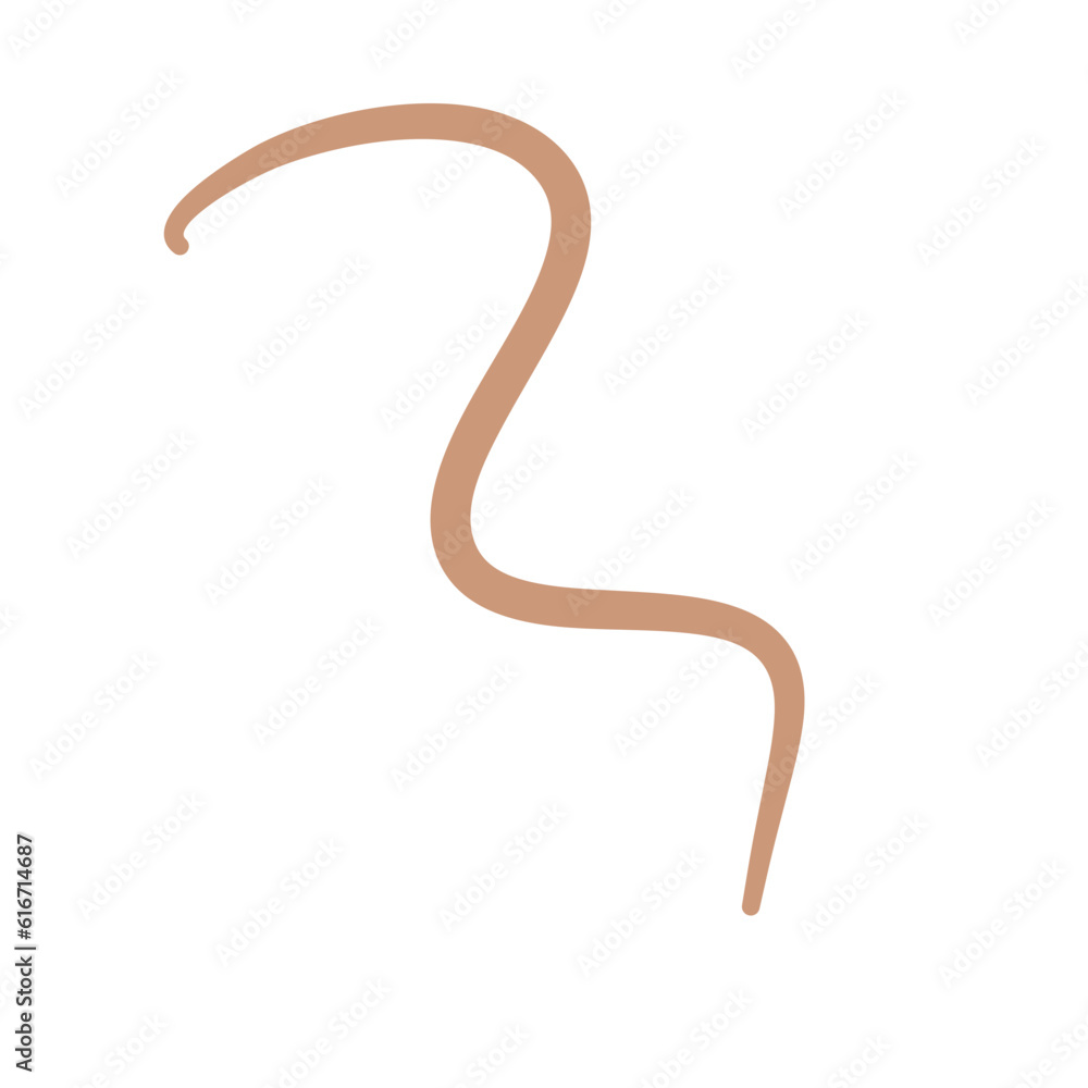 Earthworm Logo, Isolated Earthworm on White Background Earthworm Logo, Isolated Earthworm on White Background