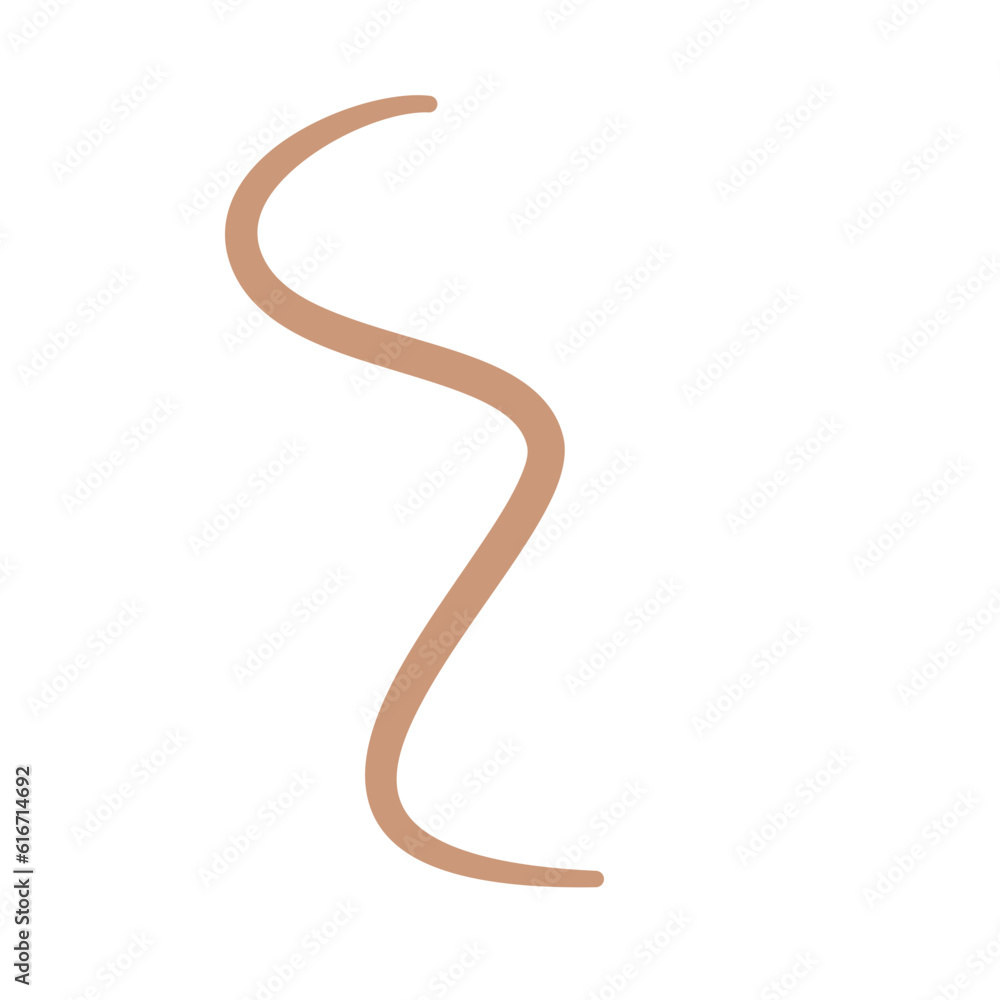 Earthworm Logo, Isolated Earthworm on White Background Earthworm Logo, Isolated Earthworm on White Background