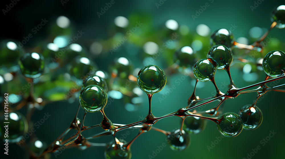 Green Hydrogen H2 gas molecule. Production of green hydrogen energy ...