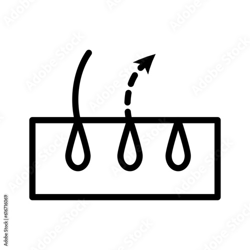 Hair removal icon outline vector