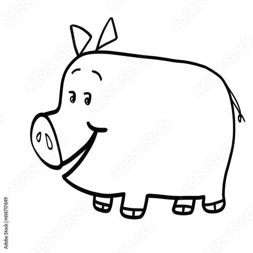 pig cartoon page
