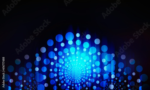 abstract hitech technology background with geometric circle and gradient blue light color for graphics web illustration digital technology internet network connection smart digital marketing