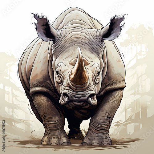 Rhino Illustration © funway5400