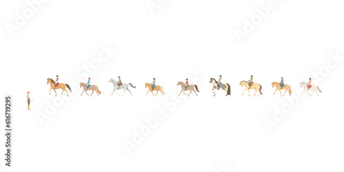 Coach and her students at the riding school