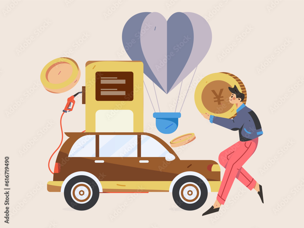 Vector internet operation hand-drawn illustration of people getting discounts for car refueling
Vector internet operation hand-drawn illustration of people getting discounts for car refueling