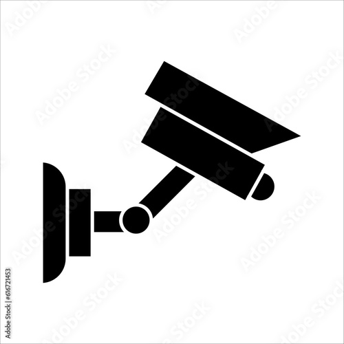 Fixed CCTV, Security Camera Icon Vector Template Illustration Design, on white background.