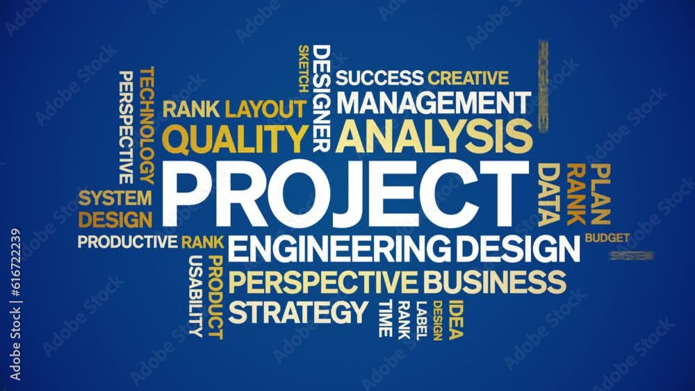 Project animated tag word cloud;text design animation kinetic ...