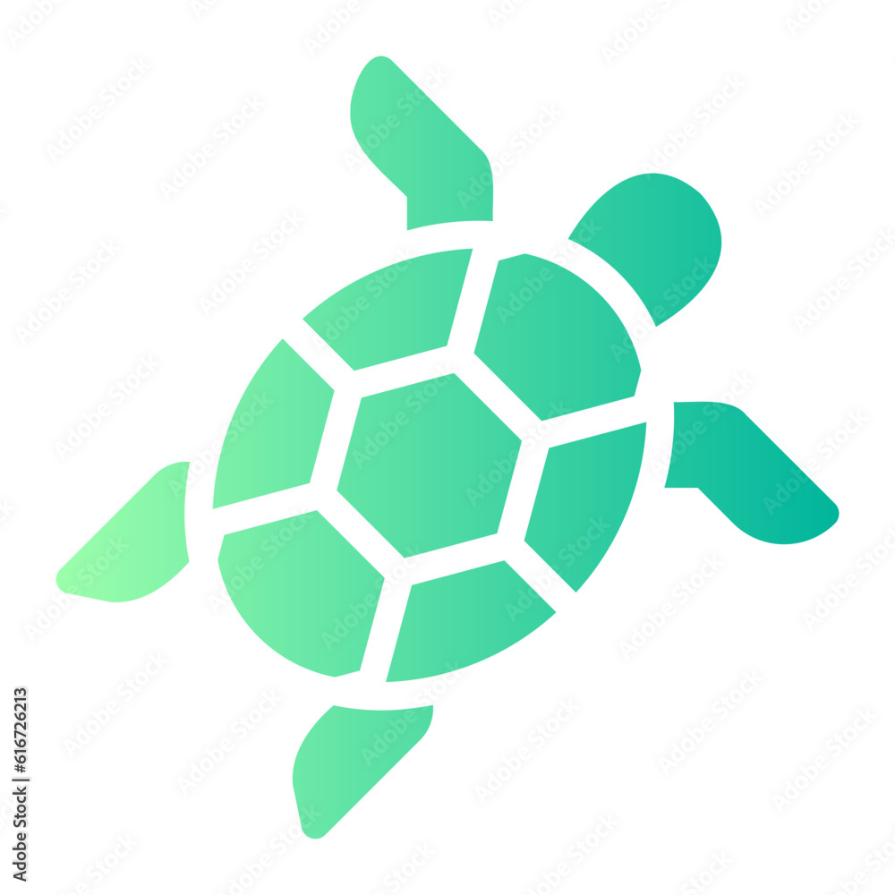 Fototapeta premium sea turtle gradient icon