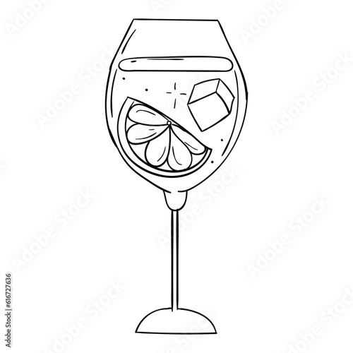 Glass Cocktail vector. Suitable for drinks icon, sign or symbol.