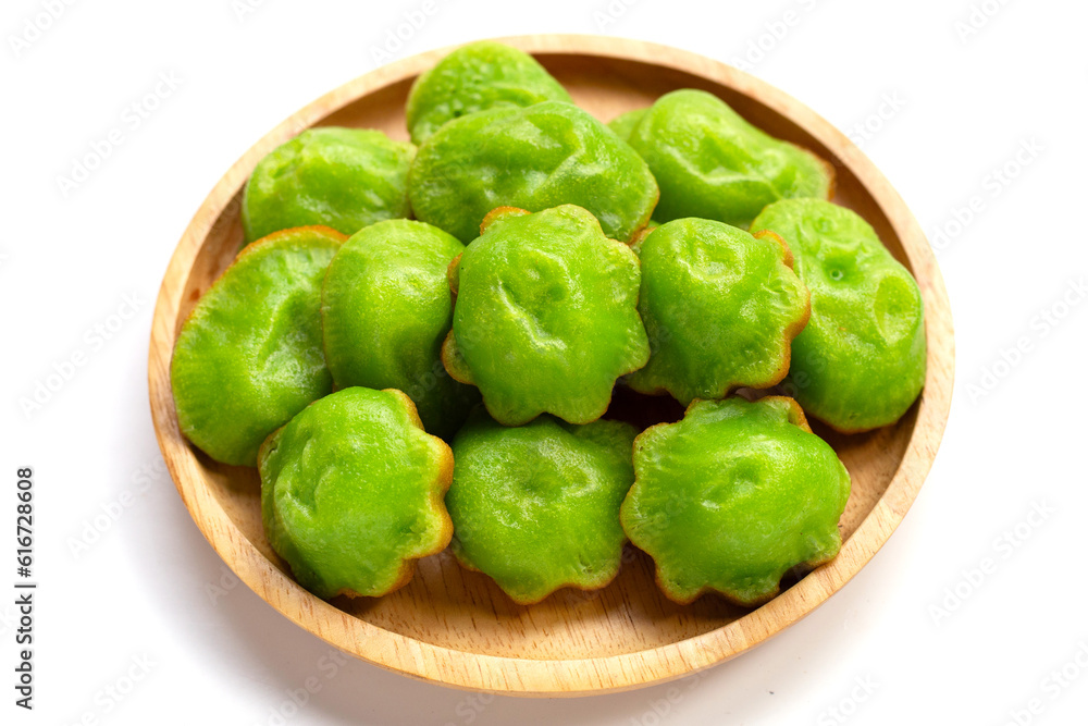 Kanom Krok Singapore, Pandans hot cake. Thai dessert Kanom Krok Singapore, Pandans hot cake. Thai dessert
