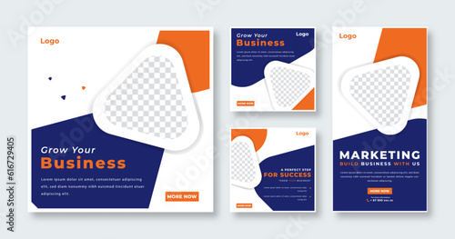 Digital Marketing Agency Social Media Post for Online Marketing Promotion Banner, Story and Web Internet Ads Flyer