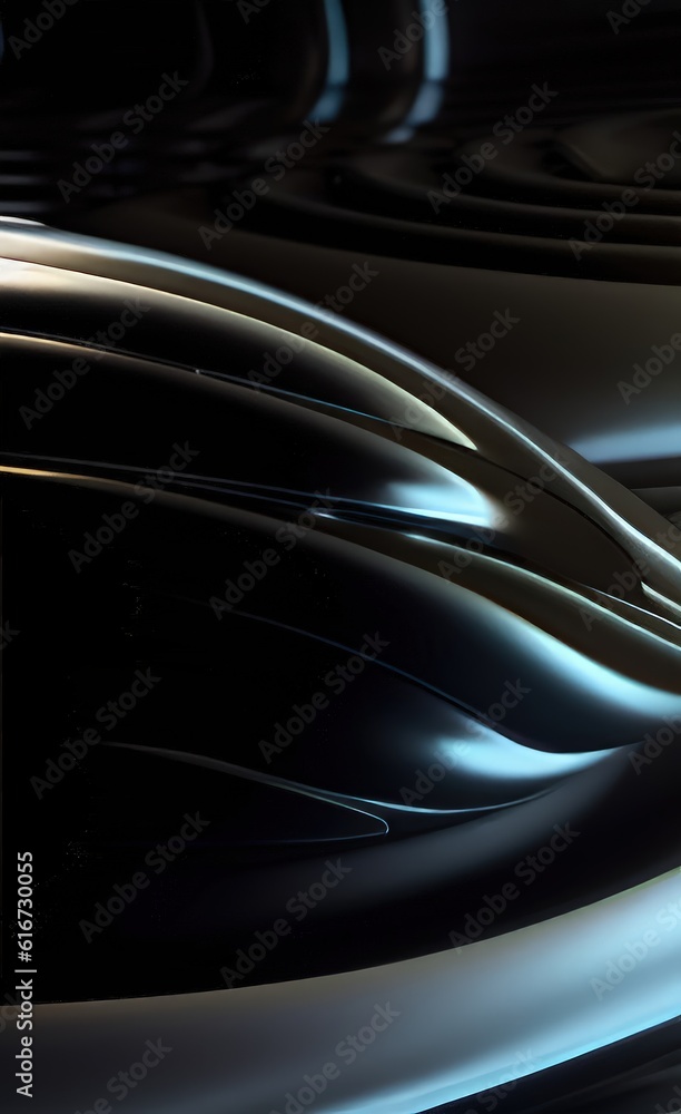 Metallic dark black color tone abstract futuristic architectural background. Metallic dark black color tone abstract futuristic architectural background.