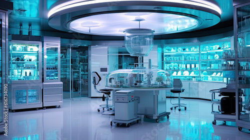 High-tech laboratory with medicine