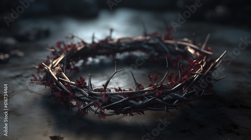 Crown Of Thorns Jesus Christ. Generative Ai