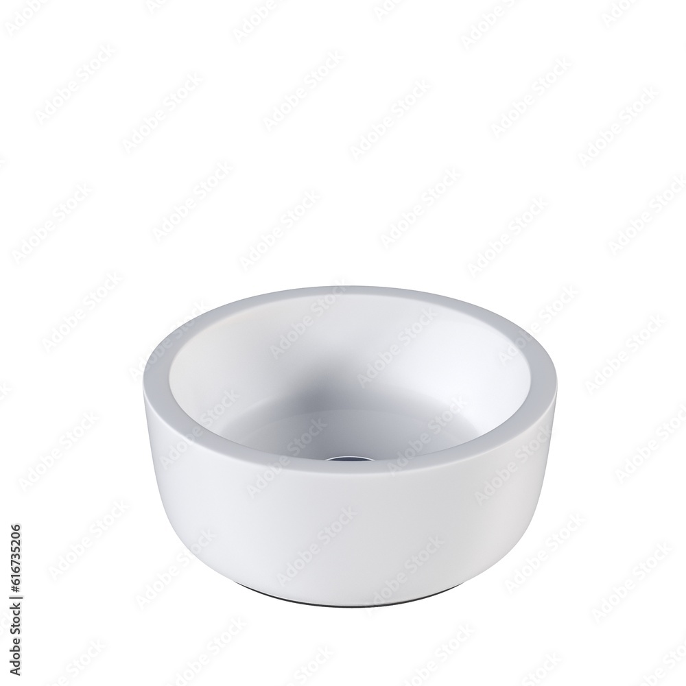 Washbasin isolated on white background, sink, 3D illustration, cg render Washbasin isolated on white background, sink, 3D illustration, cg render