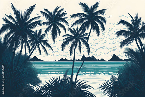 palm trees on the beach