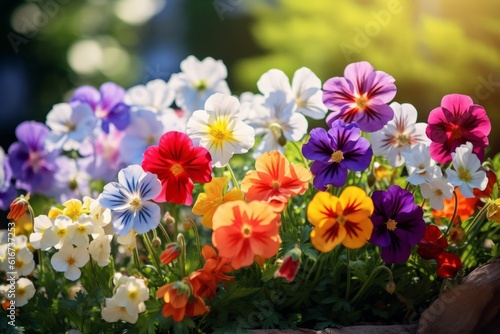 Vibrant zinnia flowers in sunny garden  perfect for summer  Generative AI