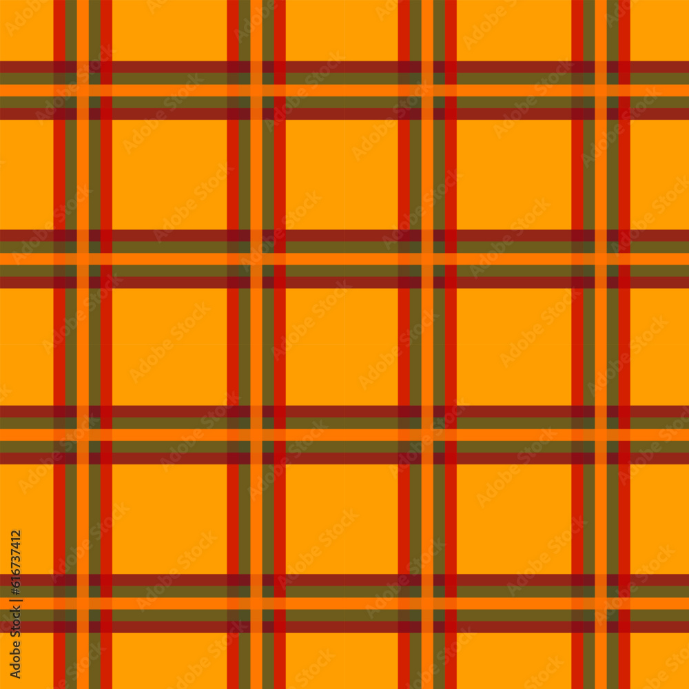 vector illustration of a seamless pattern red-green cage on an orange background - autumn background for textile, packaging, web design vector illustration of a seamless pattern red-green cage on an orange background - autumn background for textile, packaging, web design