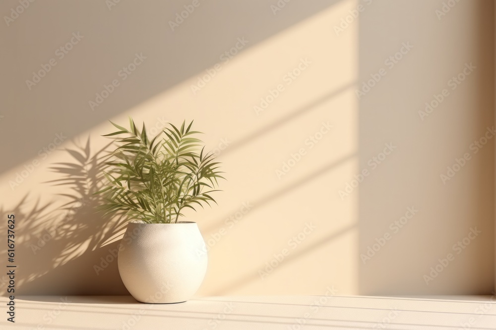 Light blue background with tropical shadow for product display, Generative AI Light blue background with tropical shadow for product display, Generative AI