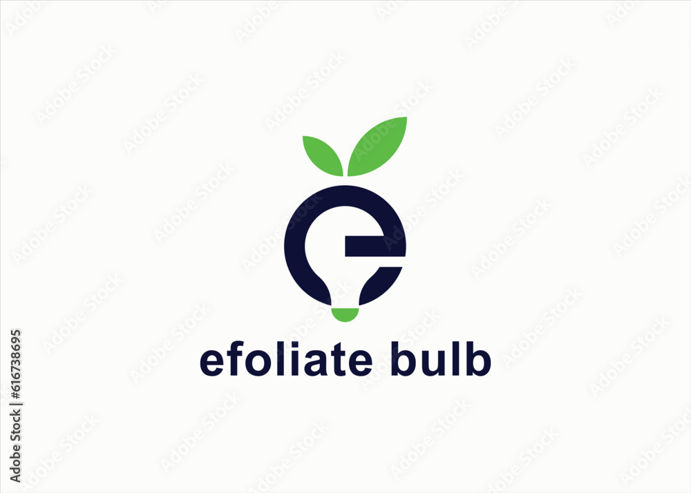 letter e with bulb logo design vector silhouette illustration letter e with bulb logo design vector silhouette illustration
