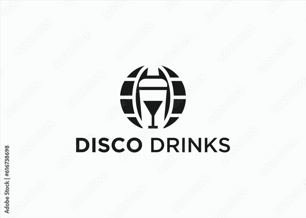 Obraz premium bartender logo design vector silhouette illustration