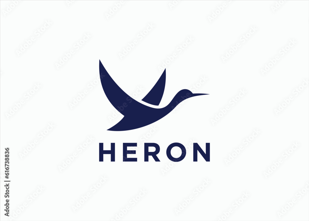 flying stork logo design vector silhouette illustration flying stork logo design vector silhouette illustration