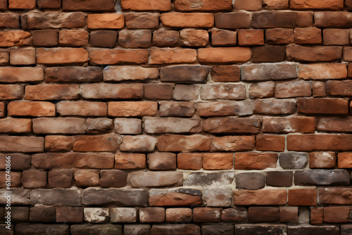 Brickwall background wallpaper with red bricks 