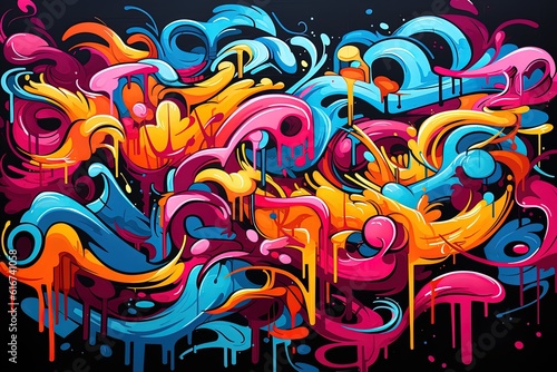Colorful Graffiti Wall Background